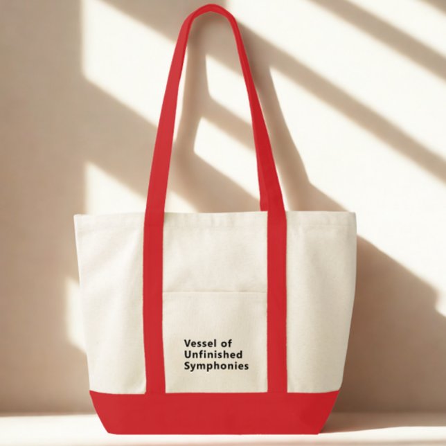 Rolig Modern Typsnitt Svart Text Toteväska Tygkasse (Funny modern humor quote tote bag)