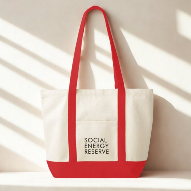 Rolig Modern Typsnitt Svart Text Tygkasse (Funny modern social quote tote bag)