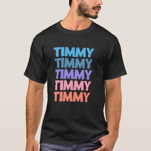 Rolig Modern Upprepad Text Design Förnamn Timmy T Shirt