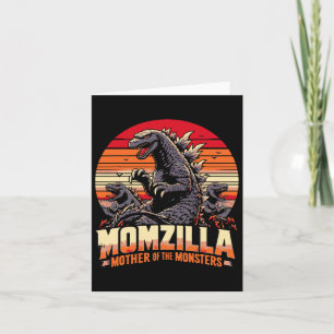 Rolig Momzilla Mor Till Monster Retro Födelsedag M Kort