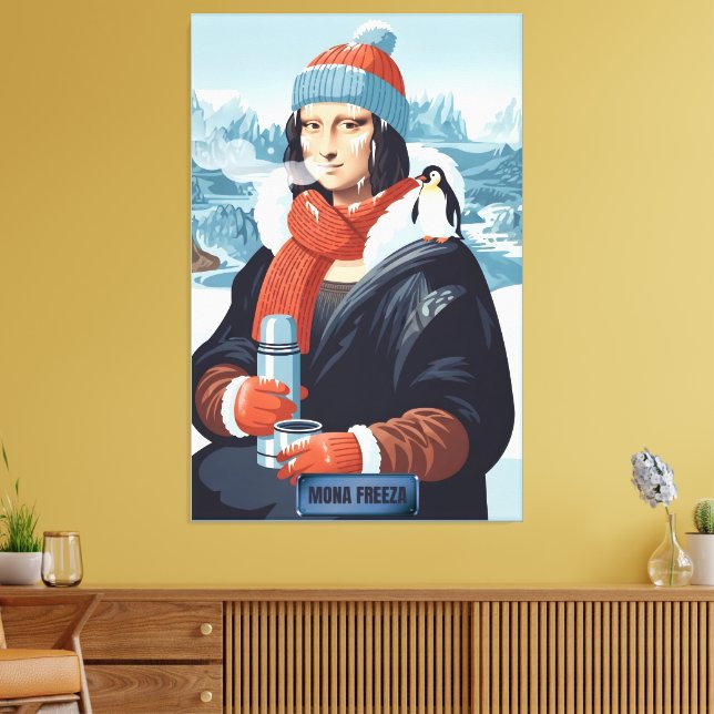Rolig Mona Art Parodi Canvastryck (Insitu (Vardagsrum))