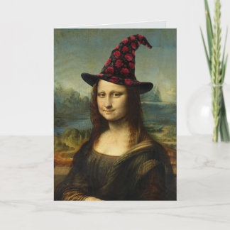 Rolig Mona Lisa Halloween-kort Helgkort