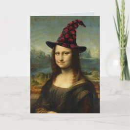 Rolig Mona Lisa Halloween-kort Helgkort