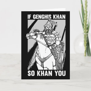 Rolig mongolisk historisk skämt och Genghis Khan-c Kort