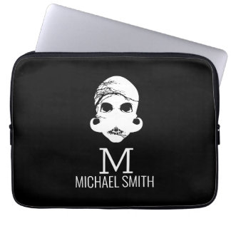 Rolig monogram med mustasch laptop fodral