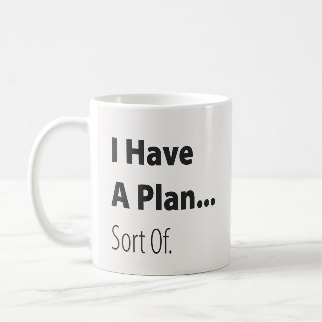 Rolig monogrammerad citat kaffemugg (Vänster)