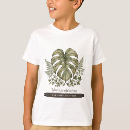 Rolig Monstera för barn "Certifierad växtbarn" T Shirt