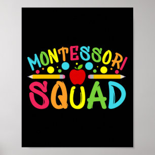 Rolig Montessori-trupp Montessori-lärare tillbaka  Poster