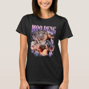Rolig Moo-deng Bebis Pygmé Flodhäst Söt Zoo För Fa T Shirt