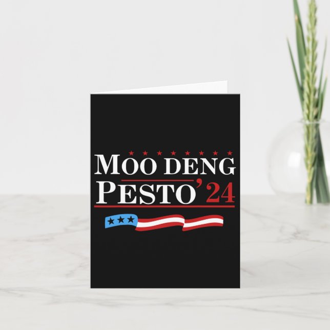 Rolig Moo Deng Pesto 24 Pingvin Ba  Kort (Framsida)