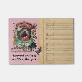 Rolig Moozart Mozart klassisk musikparodi Post-it Block