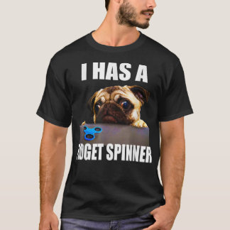 Rolig Mops Älskare Hund Husdjur Ägare Fidget Spinn T Shirt