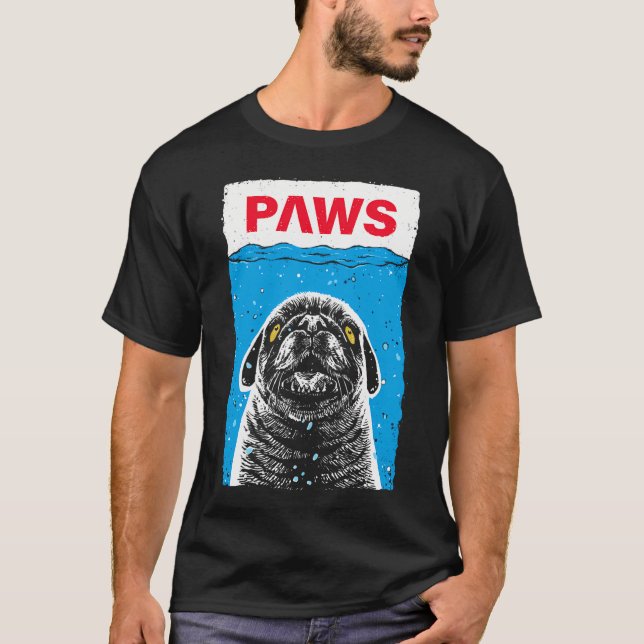 Rolig Mops Humor T Shirt (Framsida)