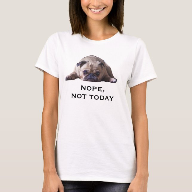 Rolig mopshusdjurhund t shirt (Framsida)
