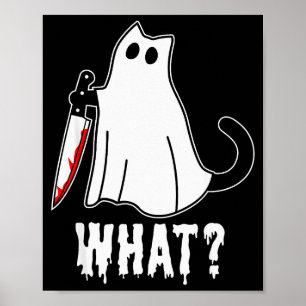 Rolig Mördare Katt Svart Katt Mördare Med Kniv Ha Poster