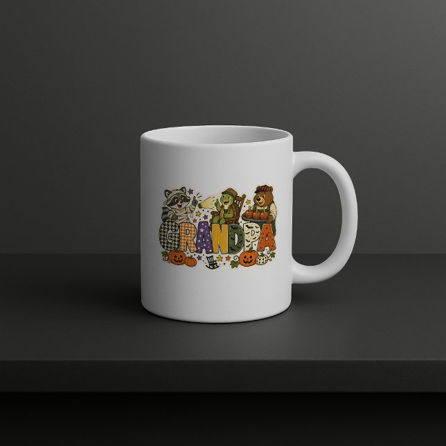 Rolig Morfar Bokstavsblock  Kaffemugg (Skapare uppladdad)