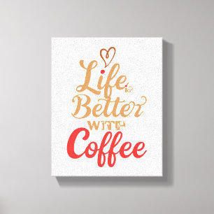 Rolig Morgon Kaffe Slogan Canvastryck