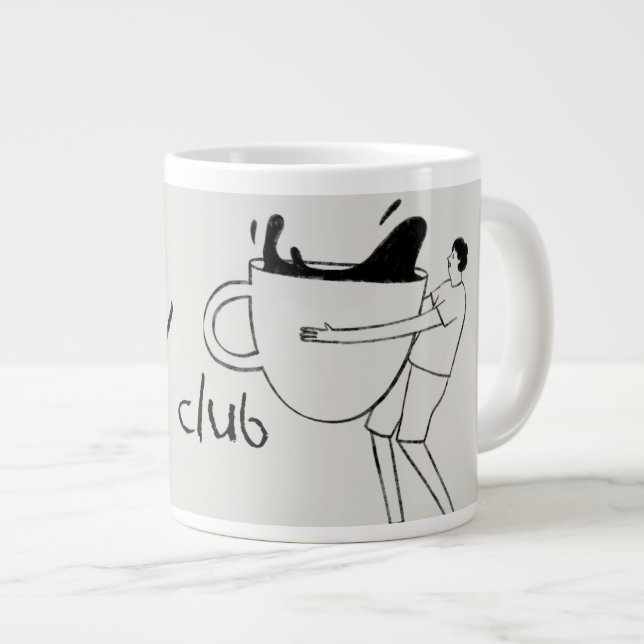 Rolig morgonkaffekopp jumbo mugg (Framsida höger)