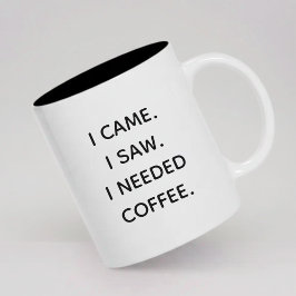 Rolig morgonkaffemugg present till honom eller hen Två-Tonad mugg