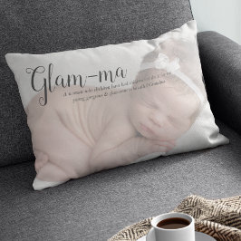 Rolig mormor foto lumbarkudde