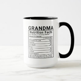 Rolig mormor näringsfakta Mors dag-present Mugg