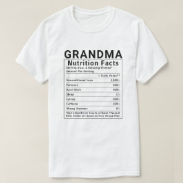 Rolig Mormor Näringsfakta Mors Dag Present T Shirt