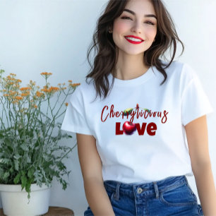Rolig mormor röd körsbärsvibb slogan mors dag t shirt