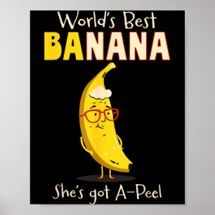 Rolig mormor Världens Nana Banan Skämt Poster