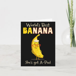 Rolig mormor Världens Nana Banana Puns Kort