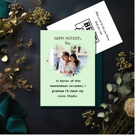 Rolig mors dag Från dotter Hjärta foto Julkort