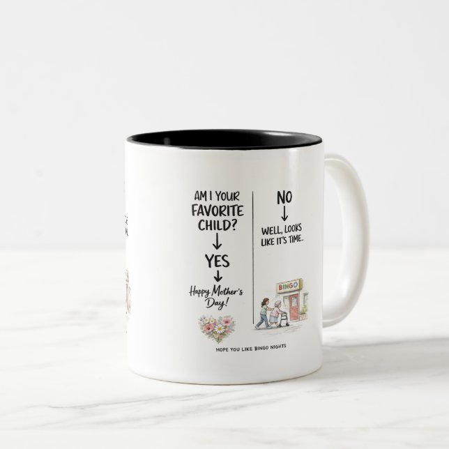 Rolig Mors Dag Mugg Favoritbarn Sarksatisk Gif (Framsida höger)