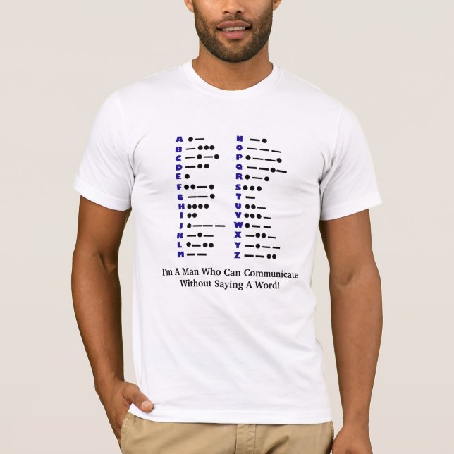 Rolig morsealfabetkommunikationsT-tröja Tee Shirt (Framsida)