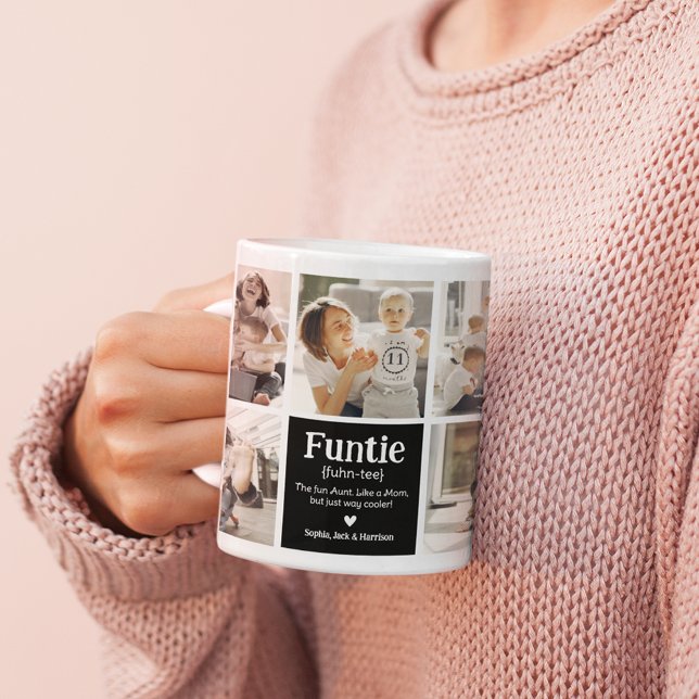 Rolig Moster Fotokollage Definition Söt Modern Mos Kaffemugg (Skapare uppladdad)