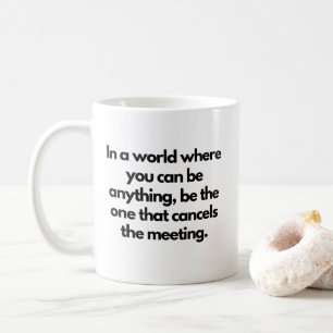 Rolig möteskaffemugg Kontorspresent till kollegor Kaffemugg