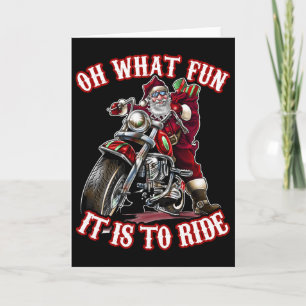 Rolig motorcykel Biker Farfar Santa Rider jul Kort