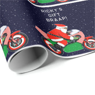 Rolig motorcykelpresent presentpapper