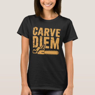 Rolig Motorsåg Träskulptur Puns Träskulptör T Shirt