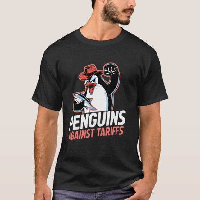 Rolig Motstå Pingvin Aktivism Proteströrelse I  T Shirt (Framsida)