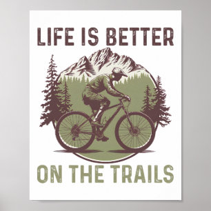 Rolig Mountainbike Mountainbikeåkare Mtb Berg Poster