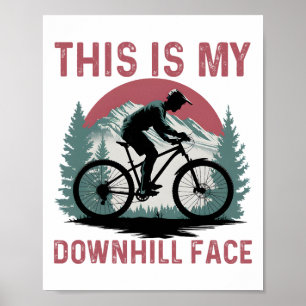 Rolig Mountainbike Mountainbikeåkare Mtb Bergscyke Poster