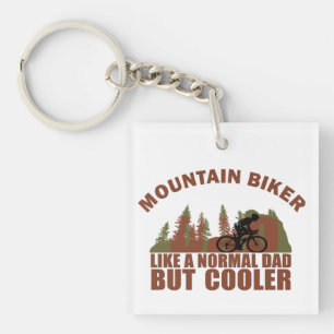 Rolig Mountainbike-pappa