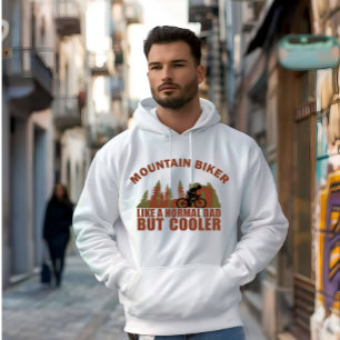 Rolig Mountainbike-pappa Hoodie