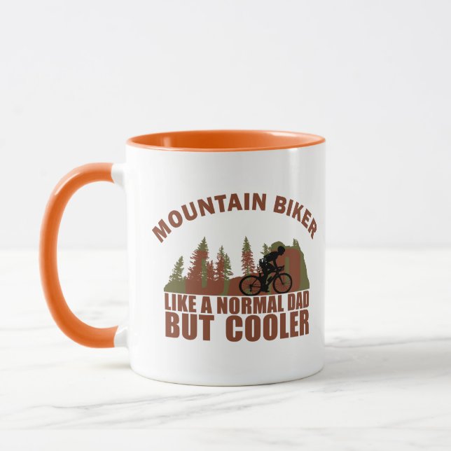 Rolig Mountainbike-pappa Mugg (Vänster)