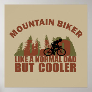 Rolig Mountainbike-pappa Poster