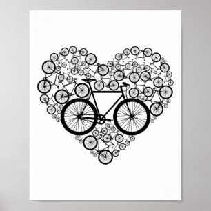Rolig mountainbikespresent För manliga och kvinnli Poster