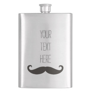 Rolig Moustache/Schnurrbart + din text Fickplunta