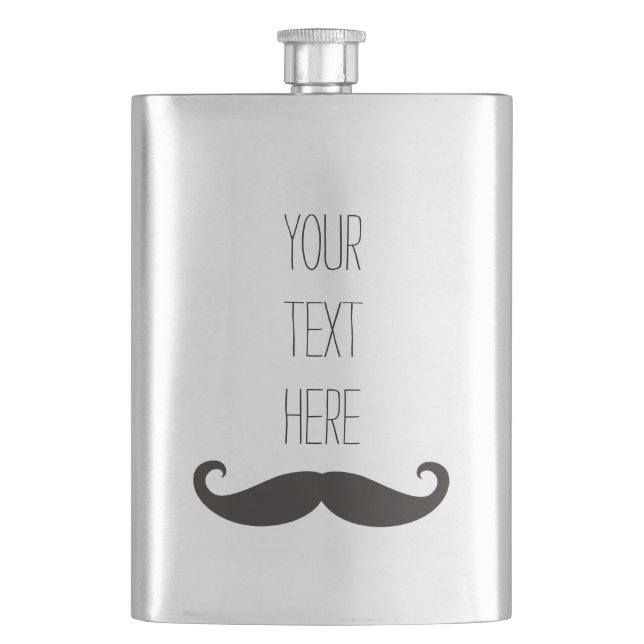 Rolig Moustache/Schnurrbart + din text Fickplunta (Framsidan)