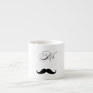 Rolig Moustache-Valentinskopp Espressomugg