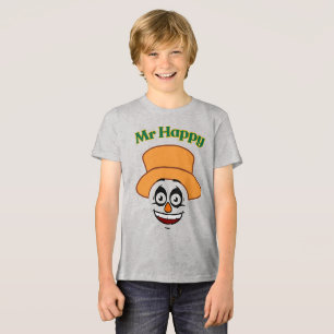 Rolig Mr Happy Grafisk T-Shirt för Barn