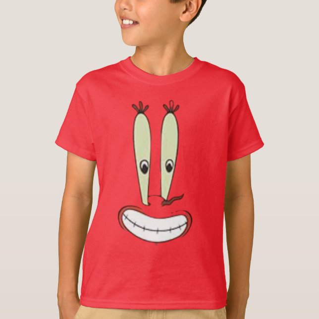 Rolig Mr. Krabs Stort Ansikte Pojkar T-Shirt - Tec (Framsida)